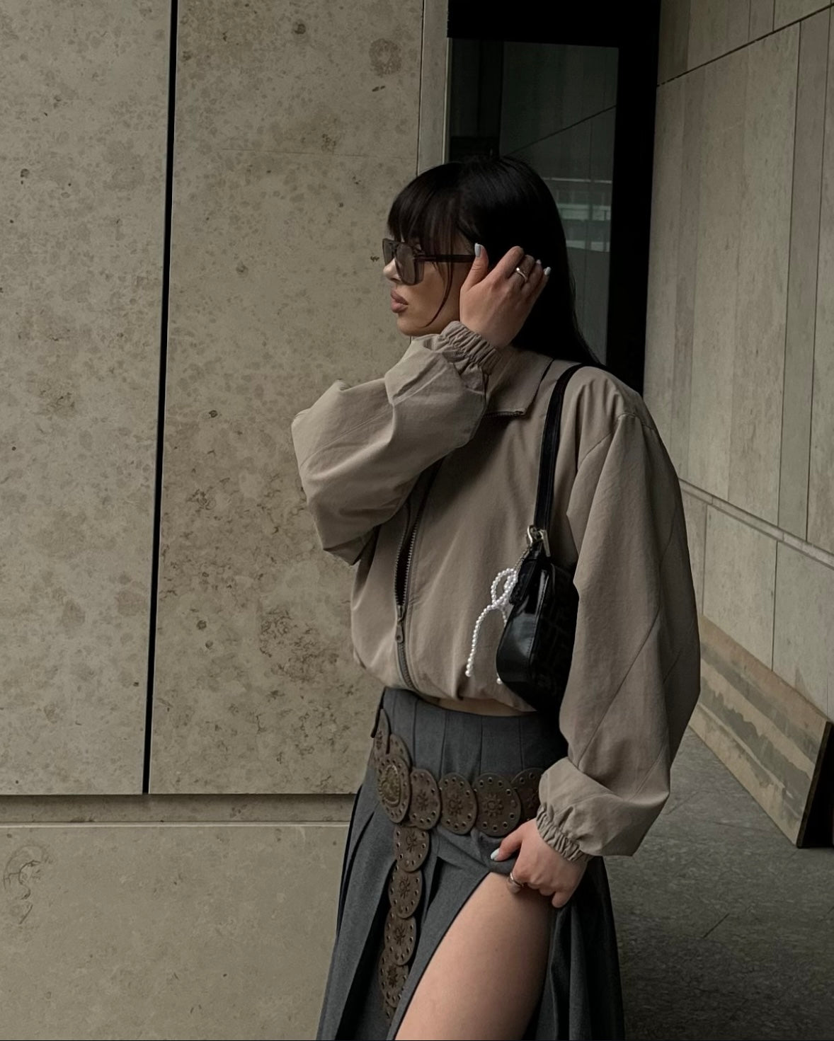 Swaggy Jacket - Grey Beige